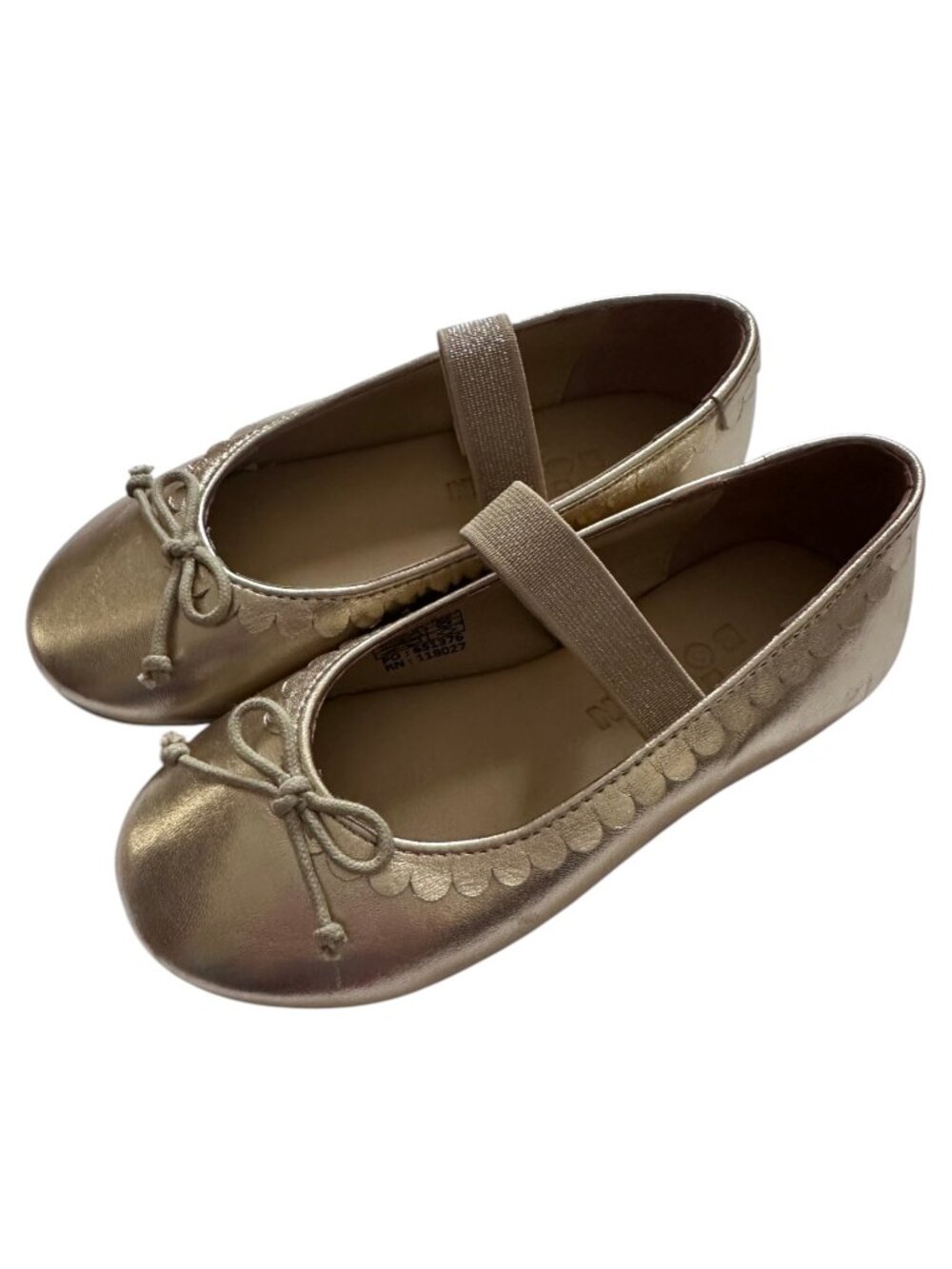 Mini Boden Gold Metallic Ballet Flats — Size 27